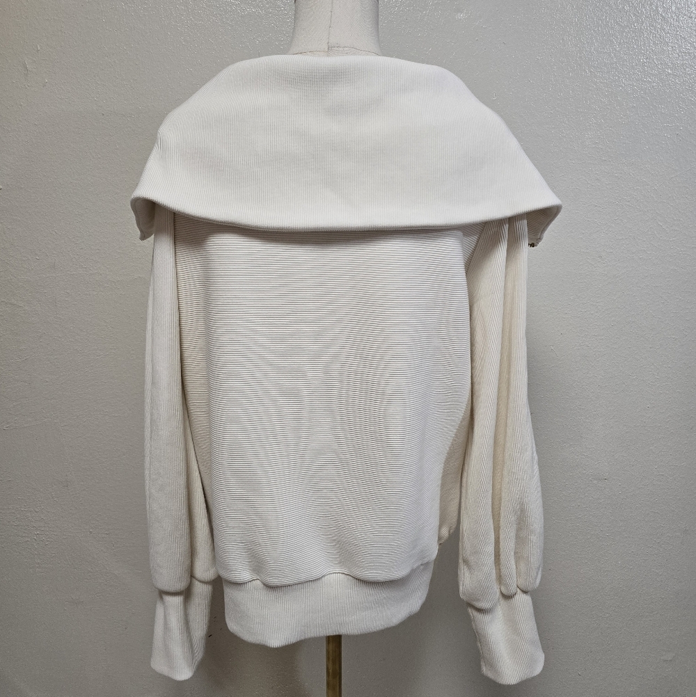Varley Vine Ottoman Half Zip Pullover Ivory Size XS - Picture 8 of 11